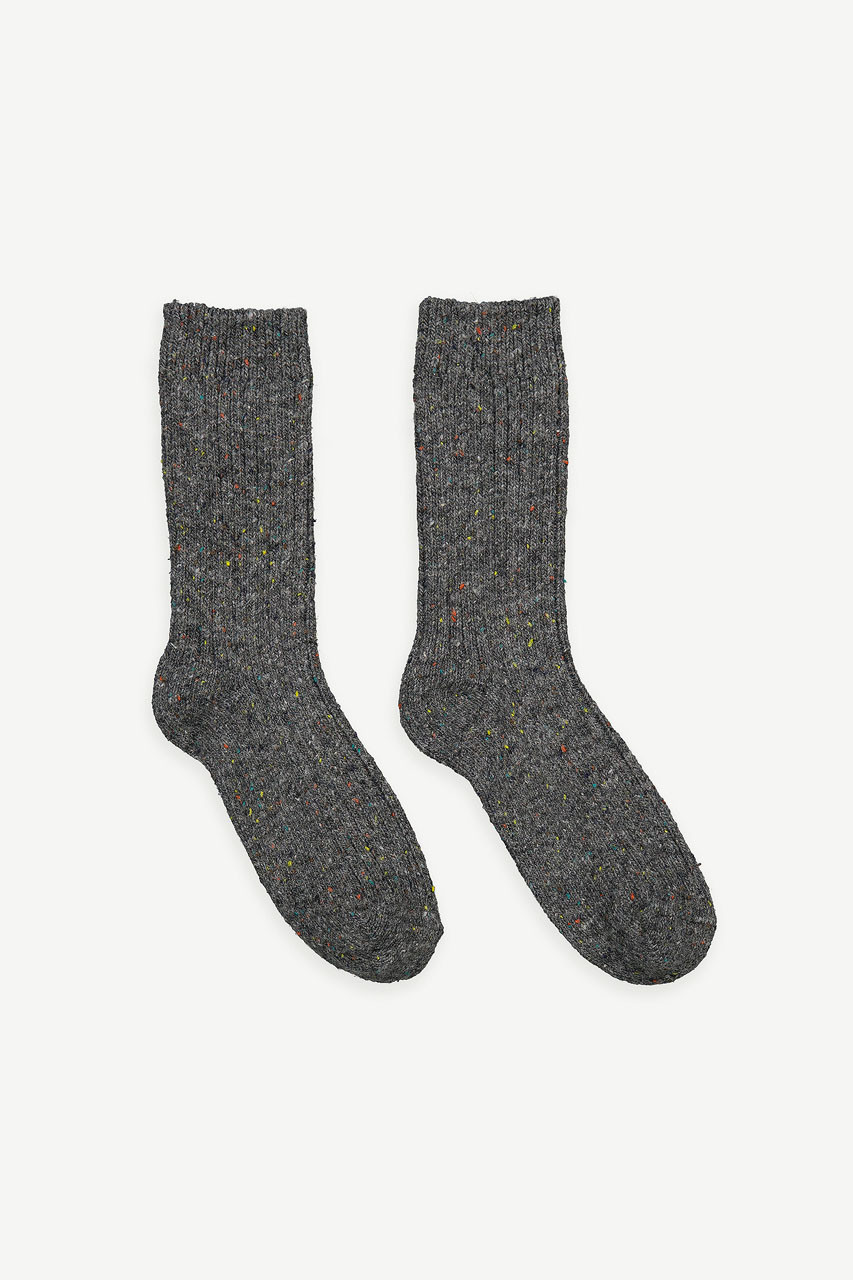 Boucle Socks, Grey