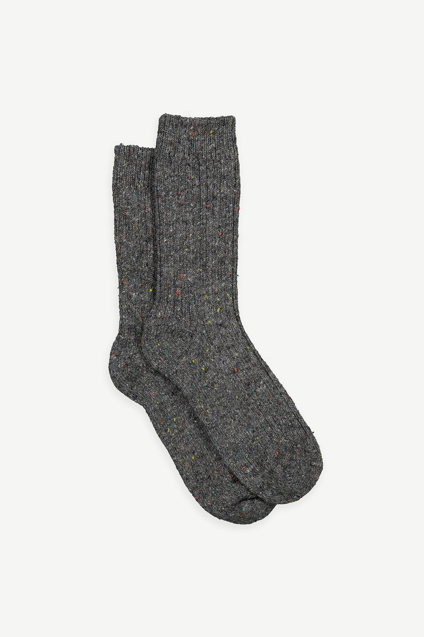 Boucle Socks, Grey
