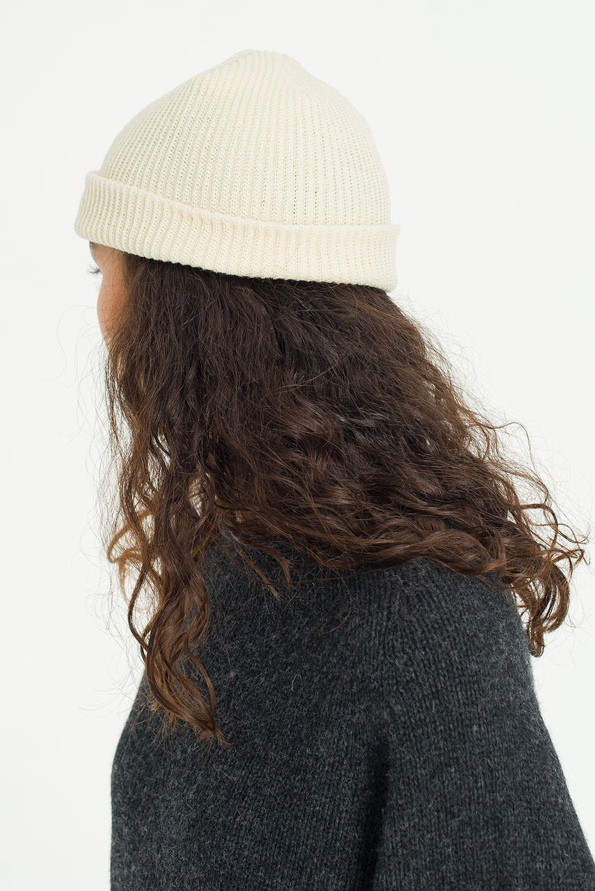 Pavo Short Beanie, Ivory
