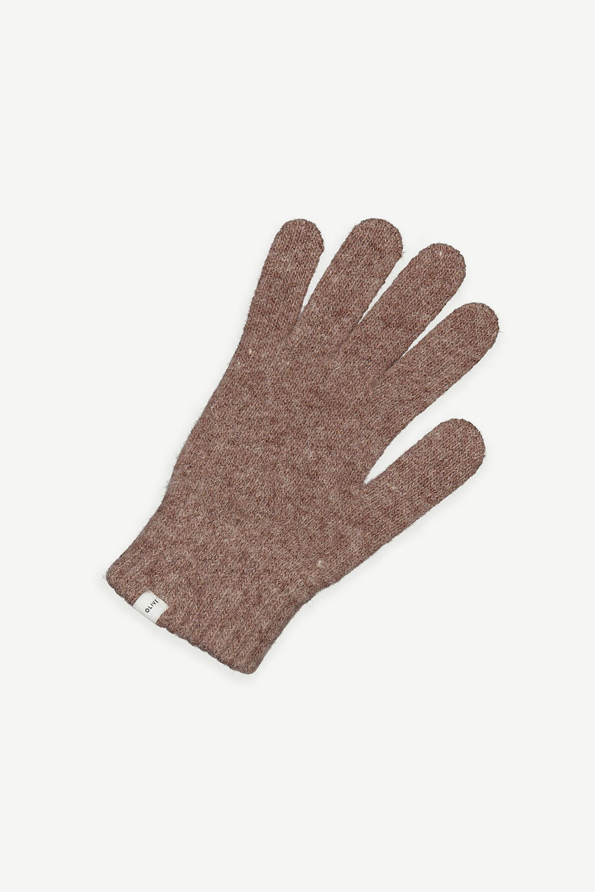 Alder Wool Gloves, Brown