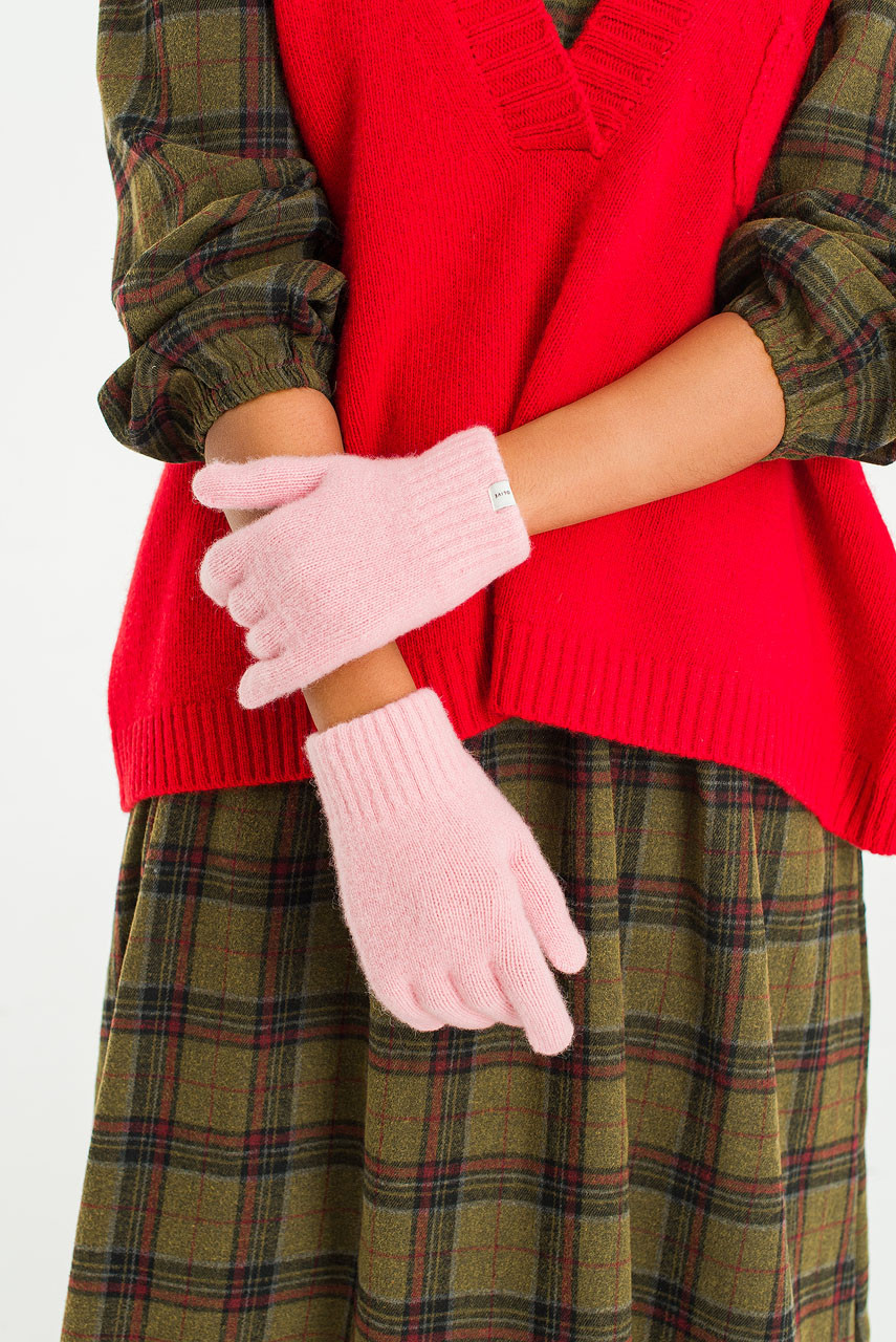 Alder Wool Gloves, Pink