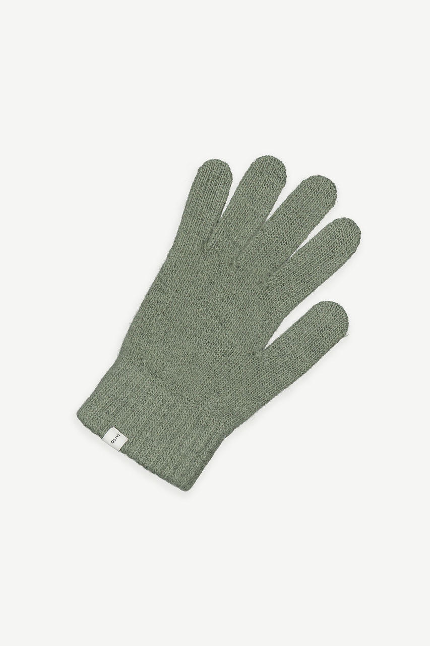 Alder Wool Gloves, Sage Green