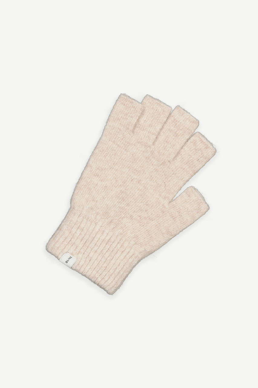 Moya Half Gloves, Oat