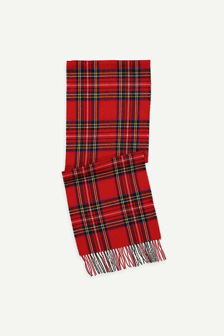Bran Check Scarf Small, Red