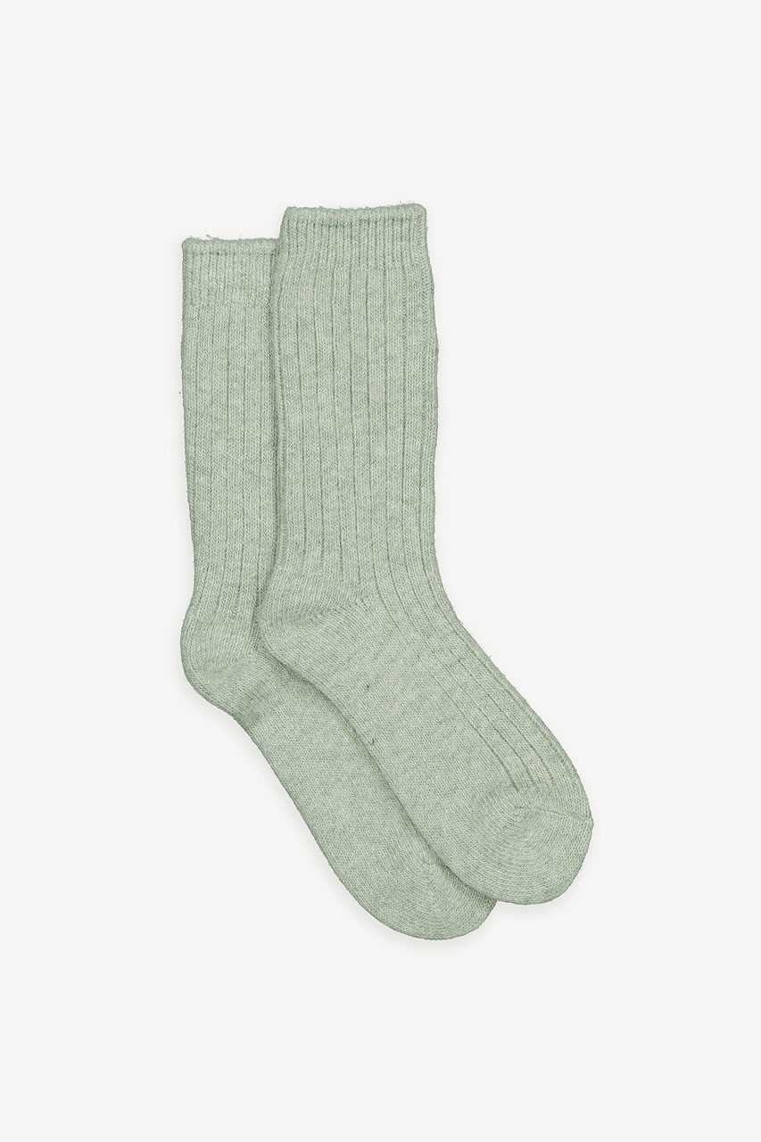 Veil Cashmere Blend Socks, Mint