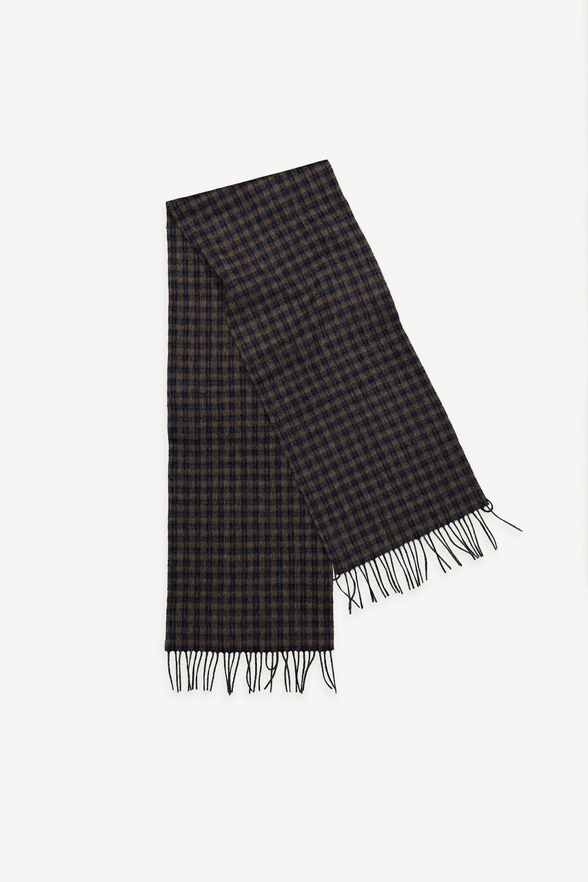 Gingham Scarf, Navy