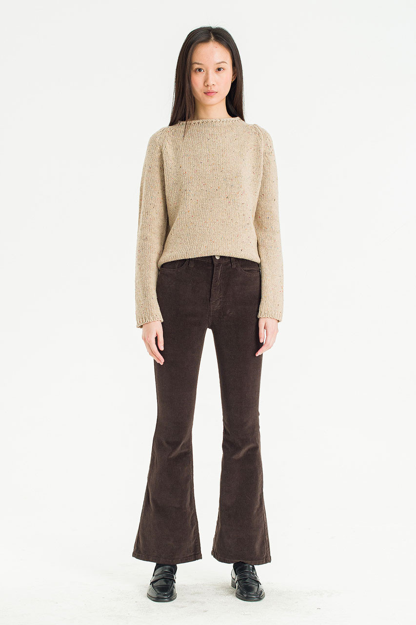 Harbor Cord Wide Pants, Brown