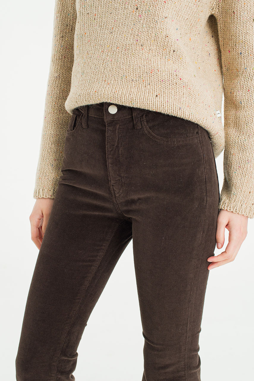 Harbor Cord Wide Pants, Brown