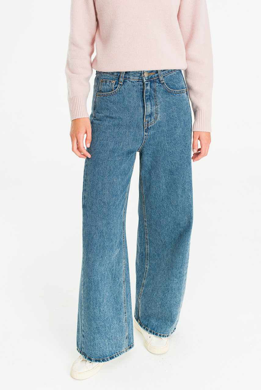 Seam Trace Denim Jean, Blue