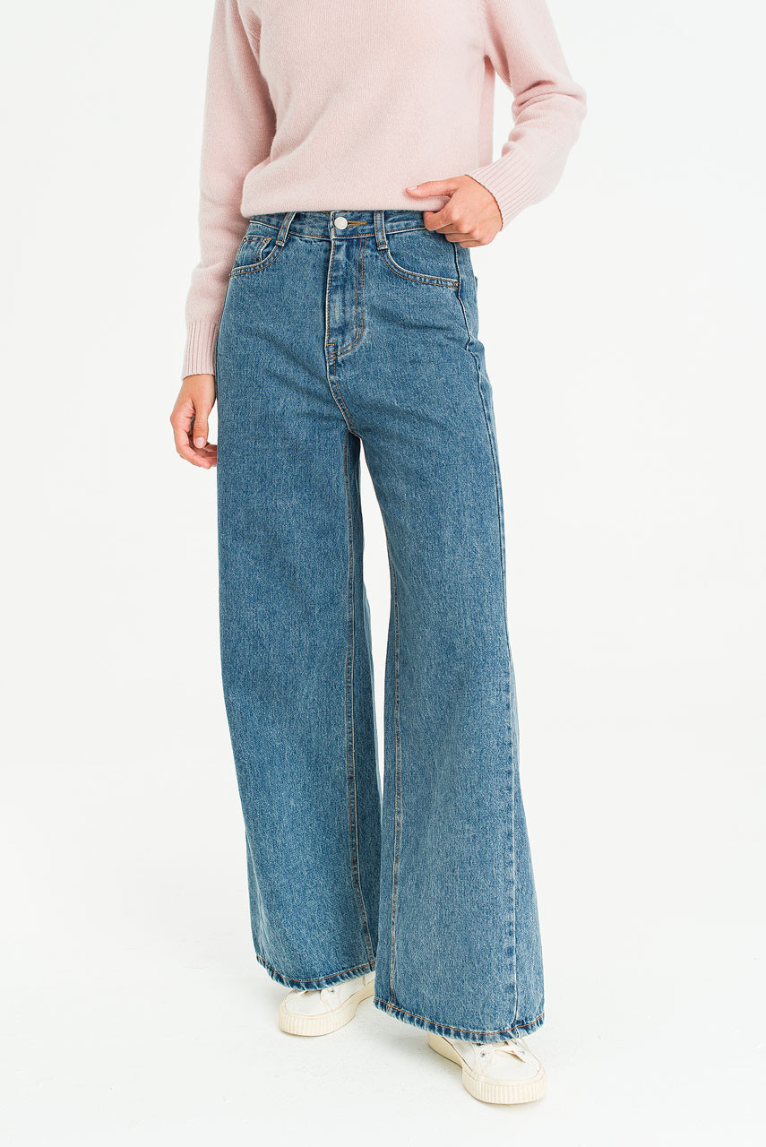 Seam Trace Denim Jean, Blue