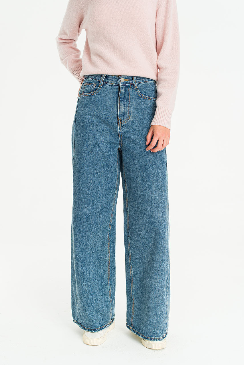 Seam Trace Denim Jean, Blue