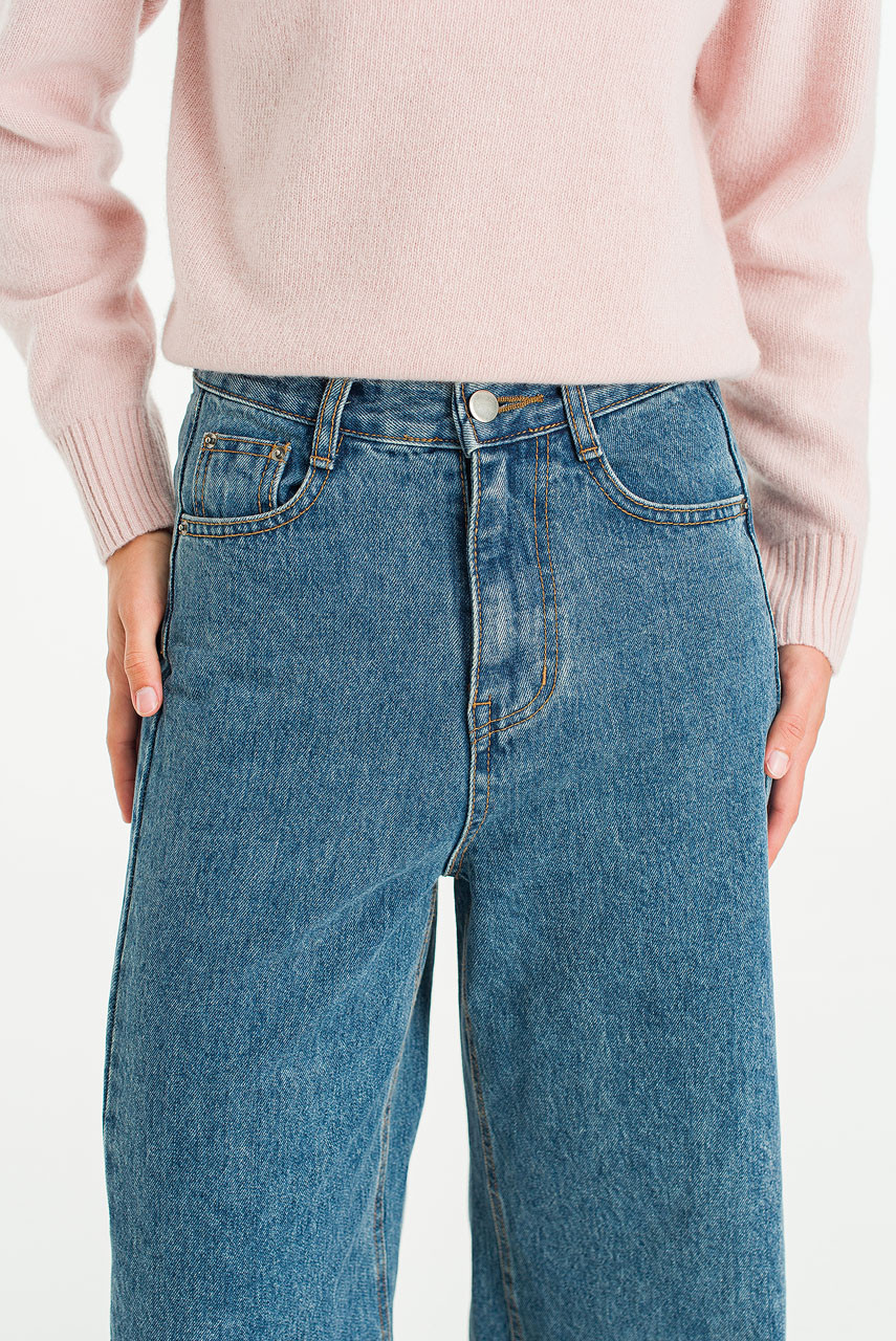 Seam Trace Denim Jean, Blue