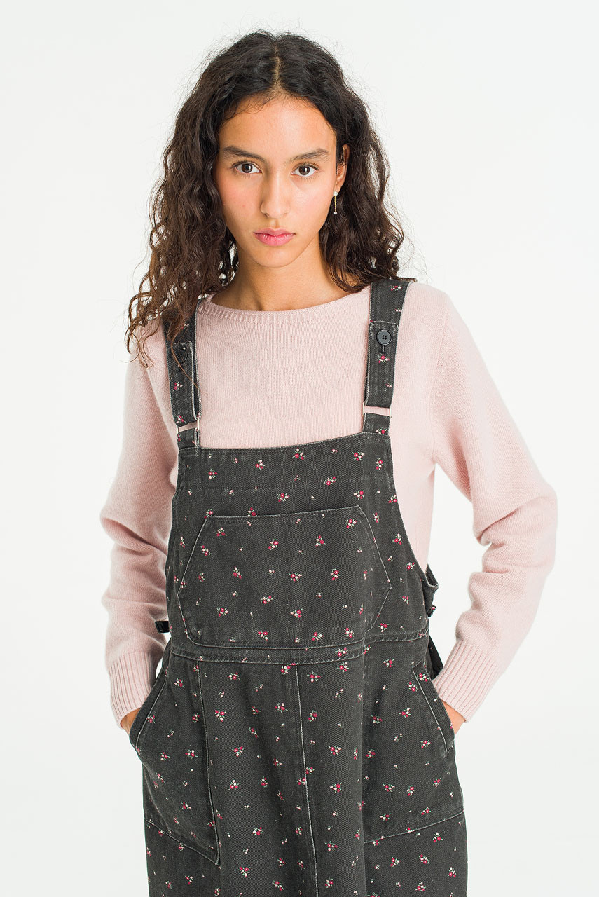 Lavine Denim Pinafore Dress, Charcoal