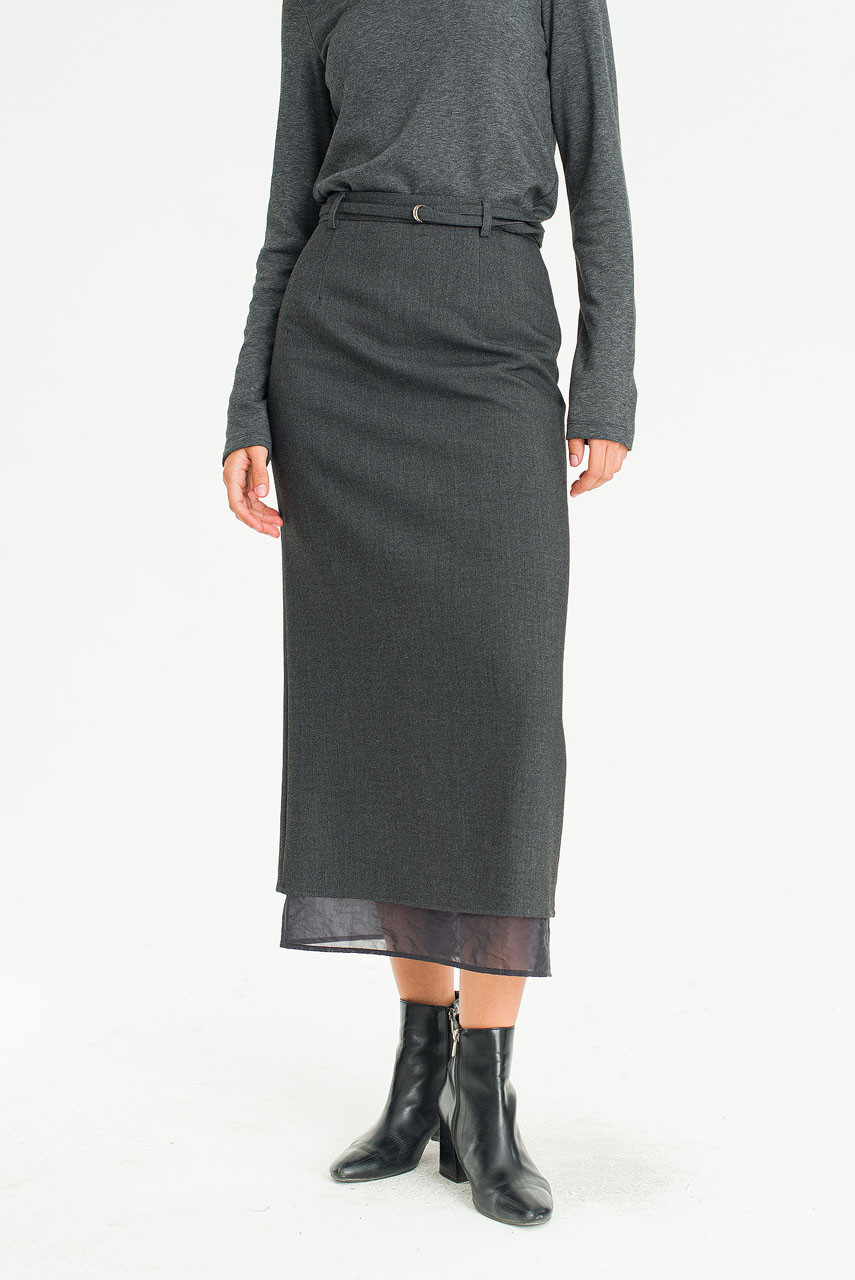 Still Tailor Skirt, Charcoal
