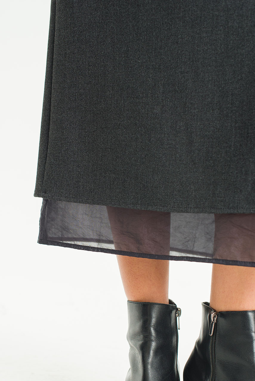 Still Tailor Skirt, Charcoal