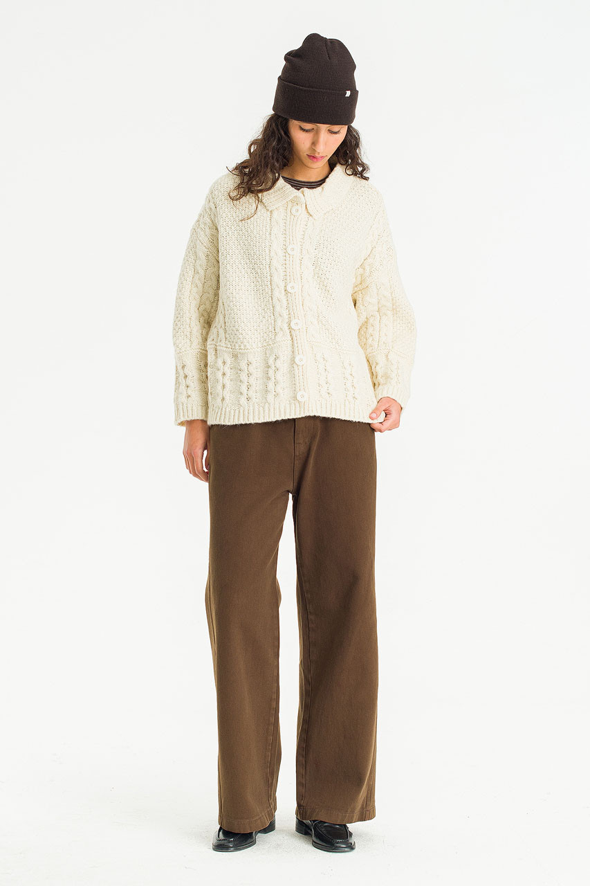 Mure Cable Cardigan, Cream