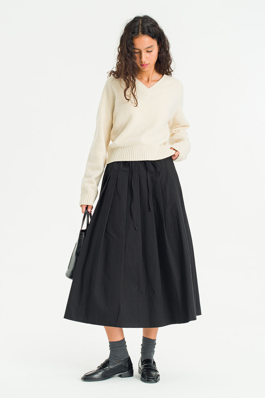 Ease Draw Skirt, Black