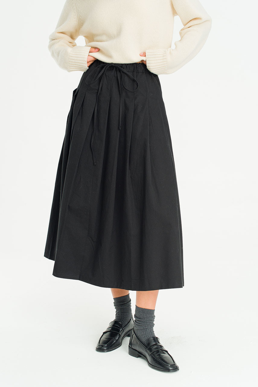 Ease Draw Skirt, Black