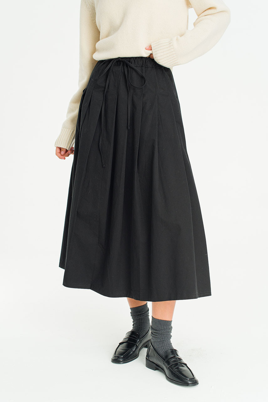 Ease Draw Skirt, Black