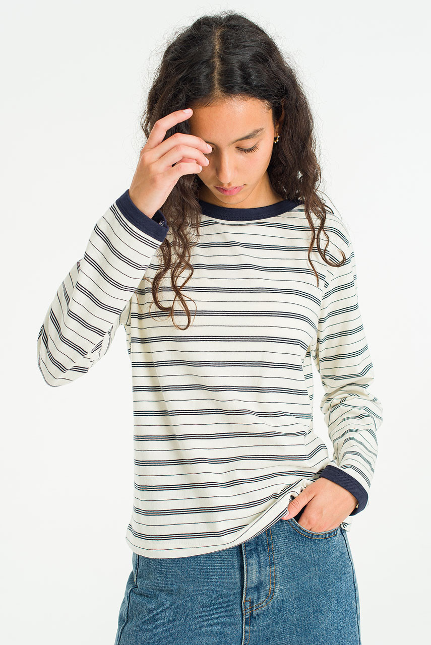 Day Stripe Tee, Ivory