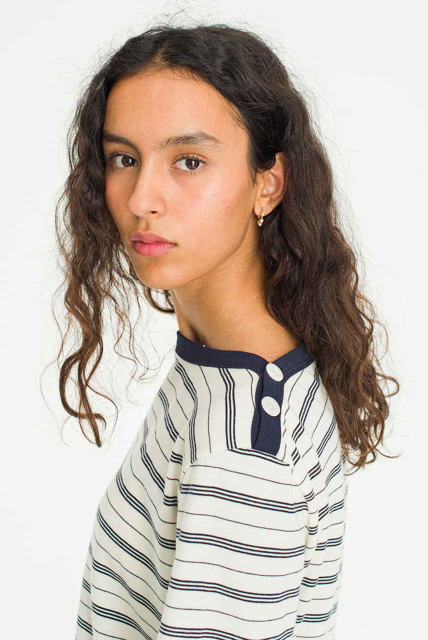 Day Stripe Tee, Ivory