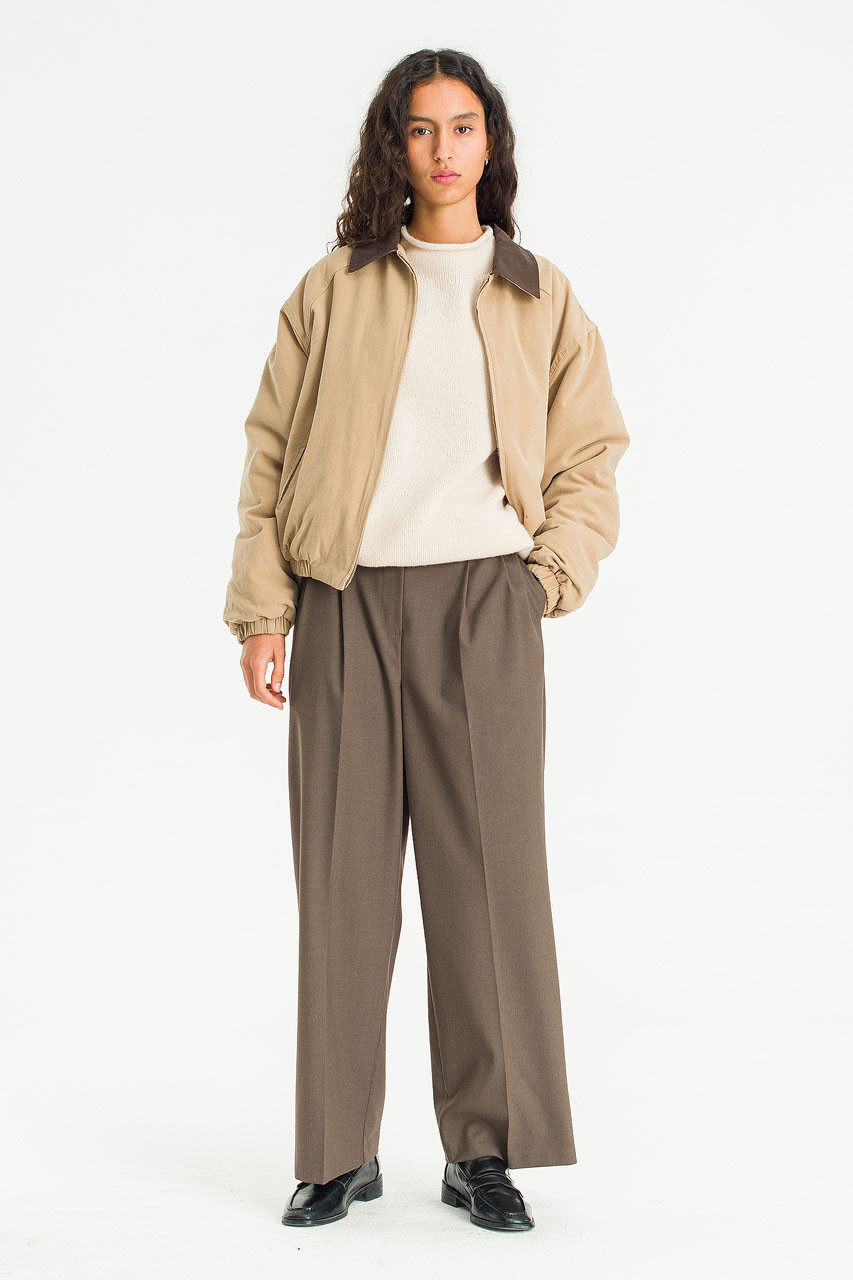 Kyo Combi Padded Blouson, Beige