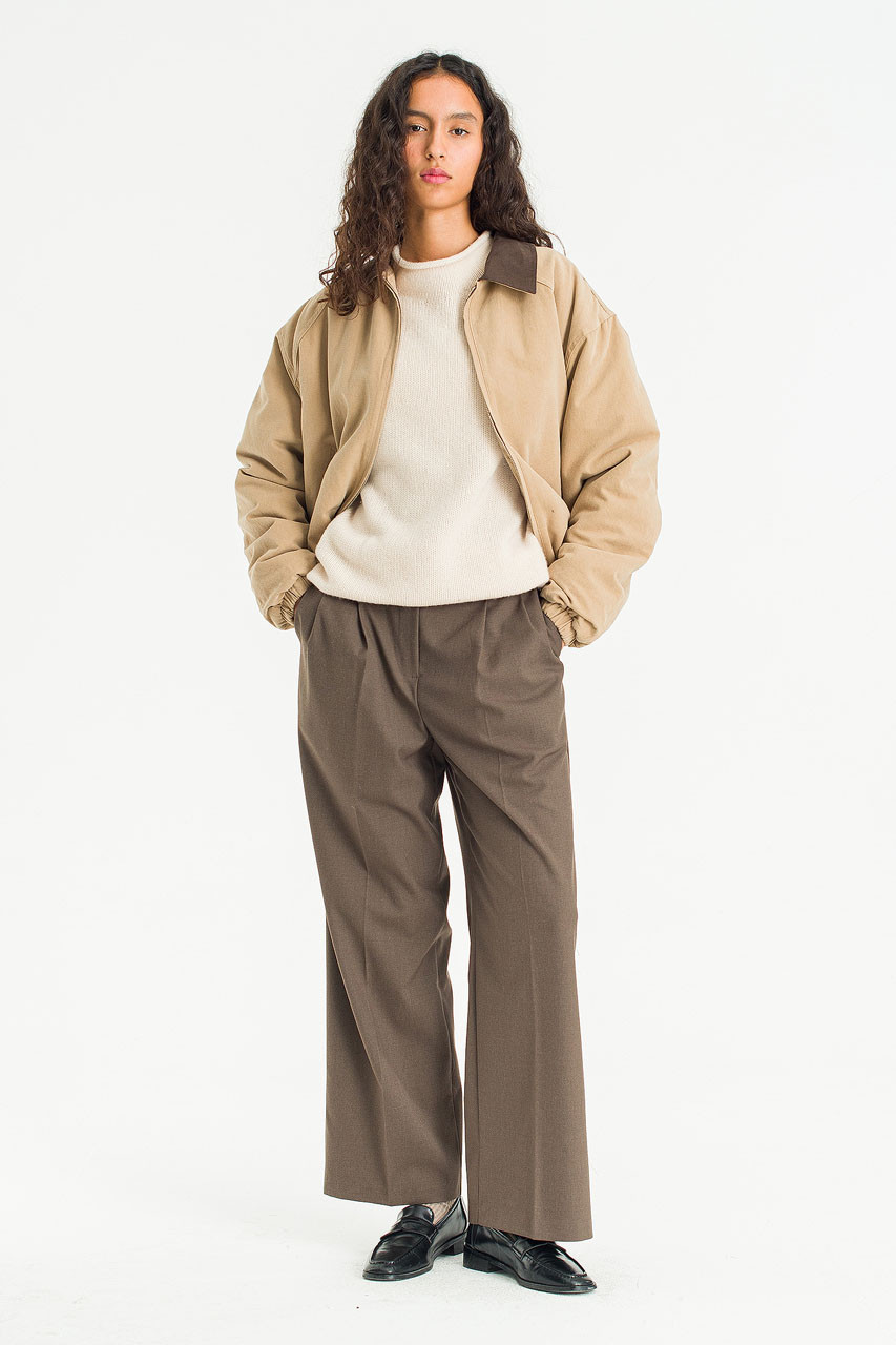 Kyo Combi Padded Blouson, Beige