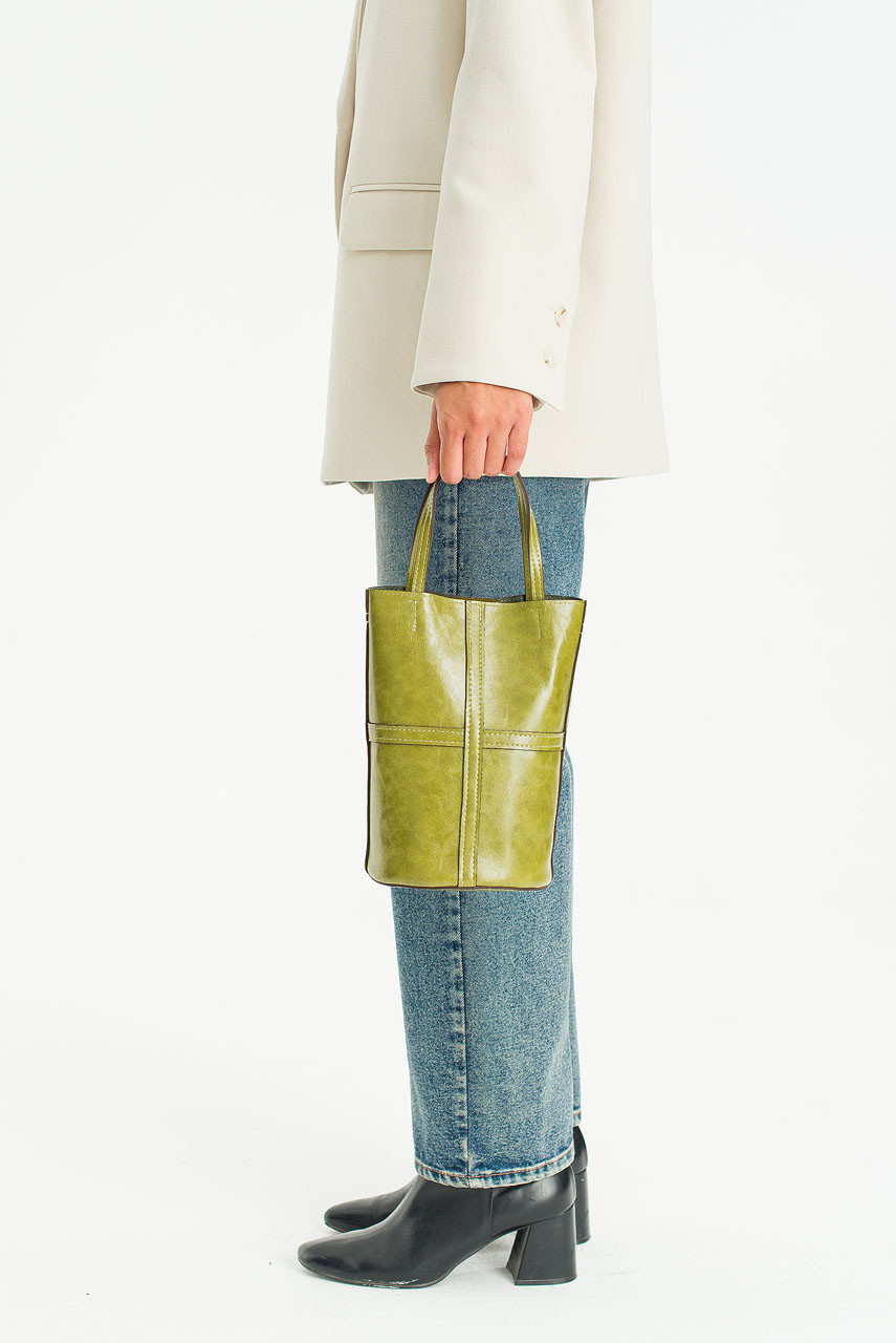 Luno Mini Bucket Bag, Olive