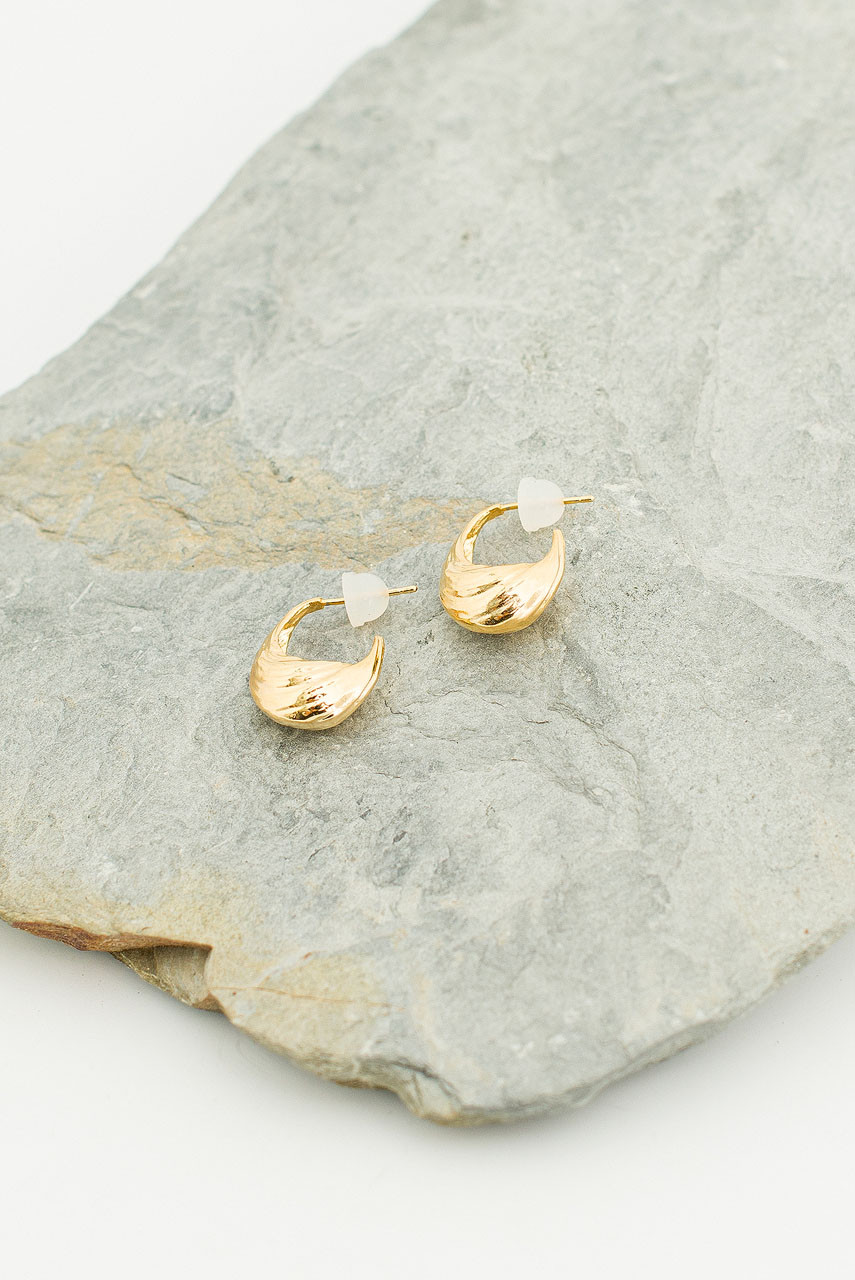 Aihara Earrings, Gold