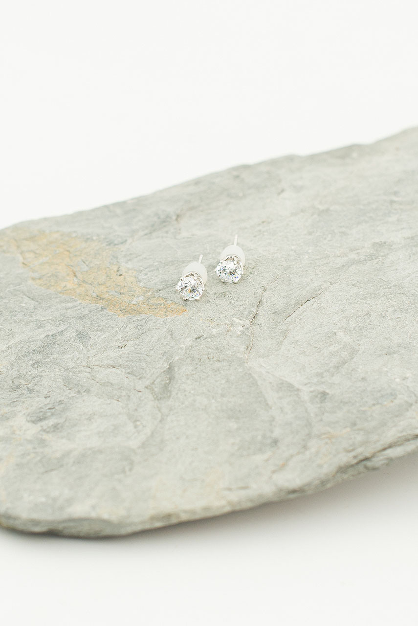 Sena Crystal Studs, Silver