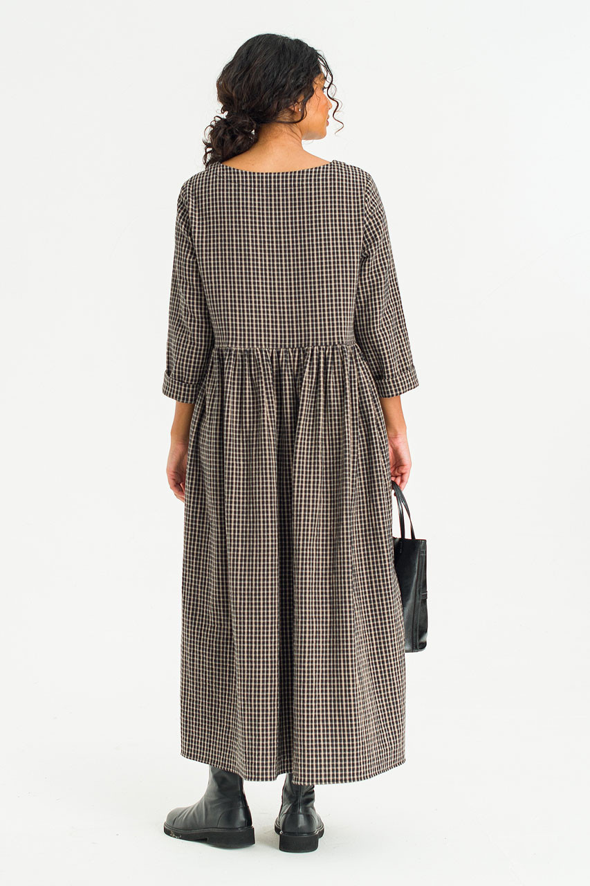 Elsa Double Face Relax Dress, Black