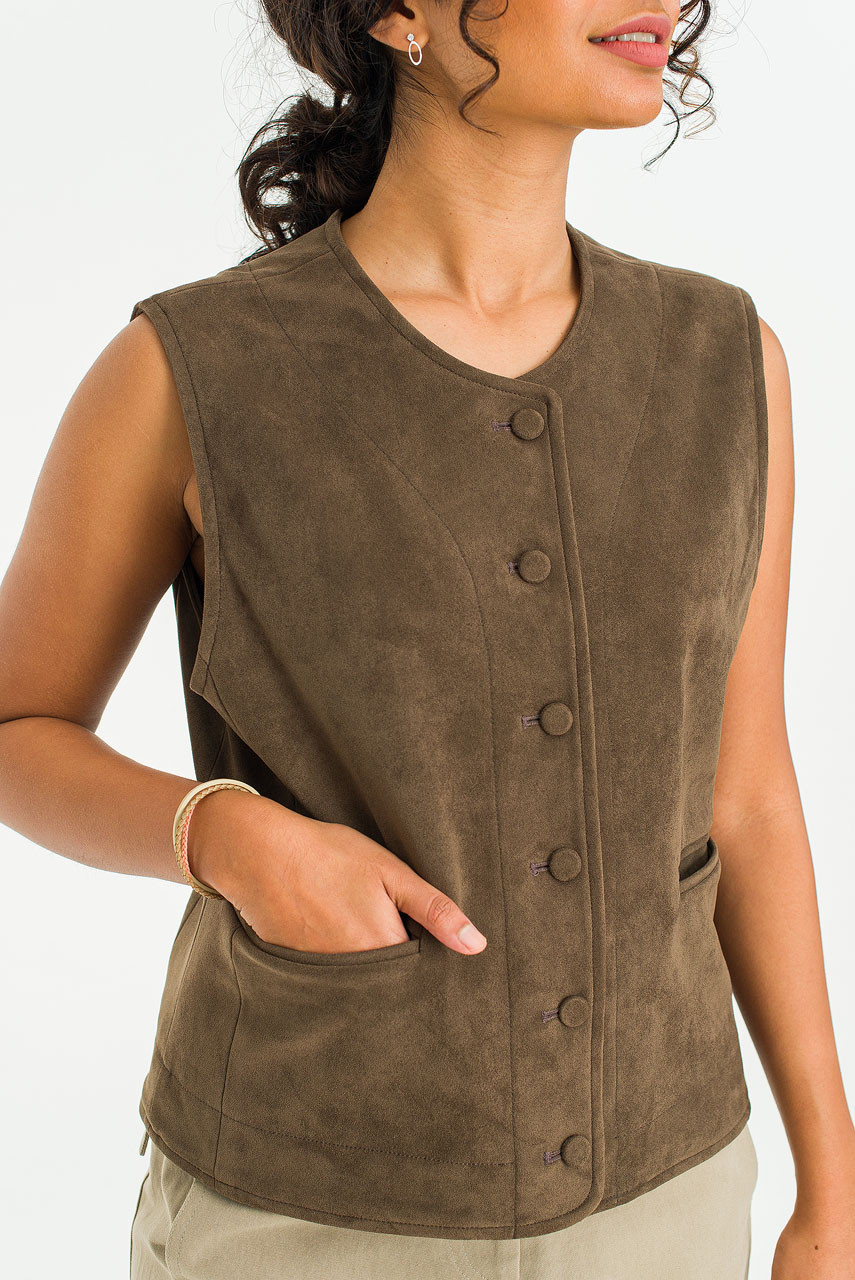 Velina Vest, Brown
