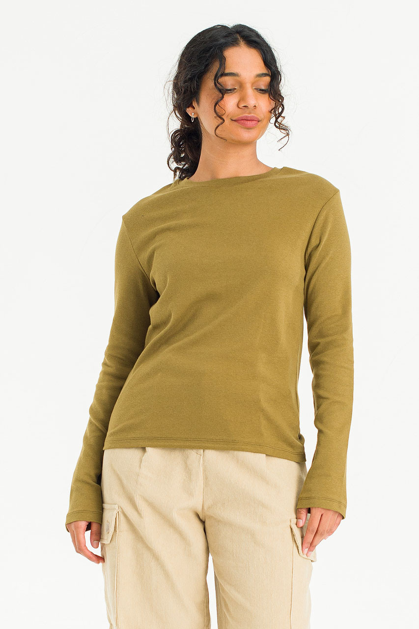 Soft Breeze Round Neck Tee, Khaki