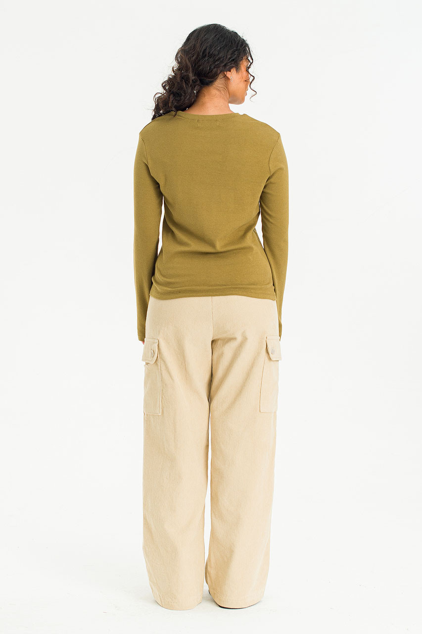 Soft Breeze Round Neck Tee, Khaki