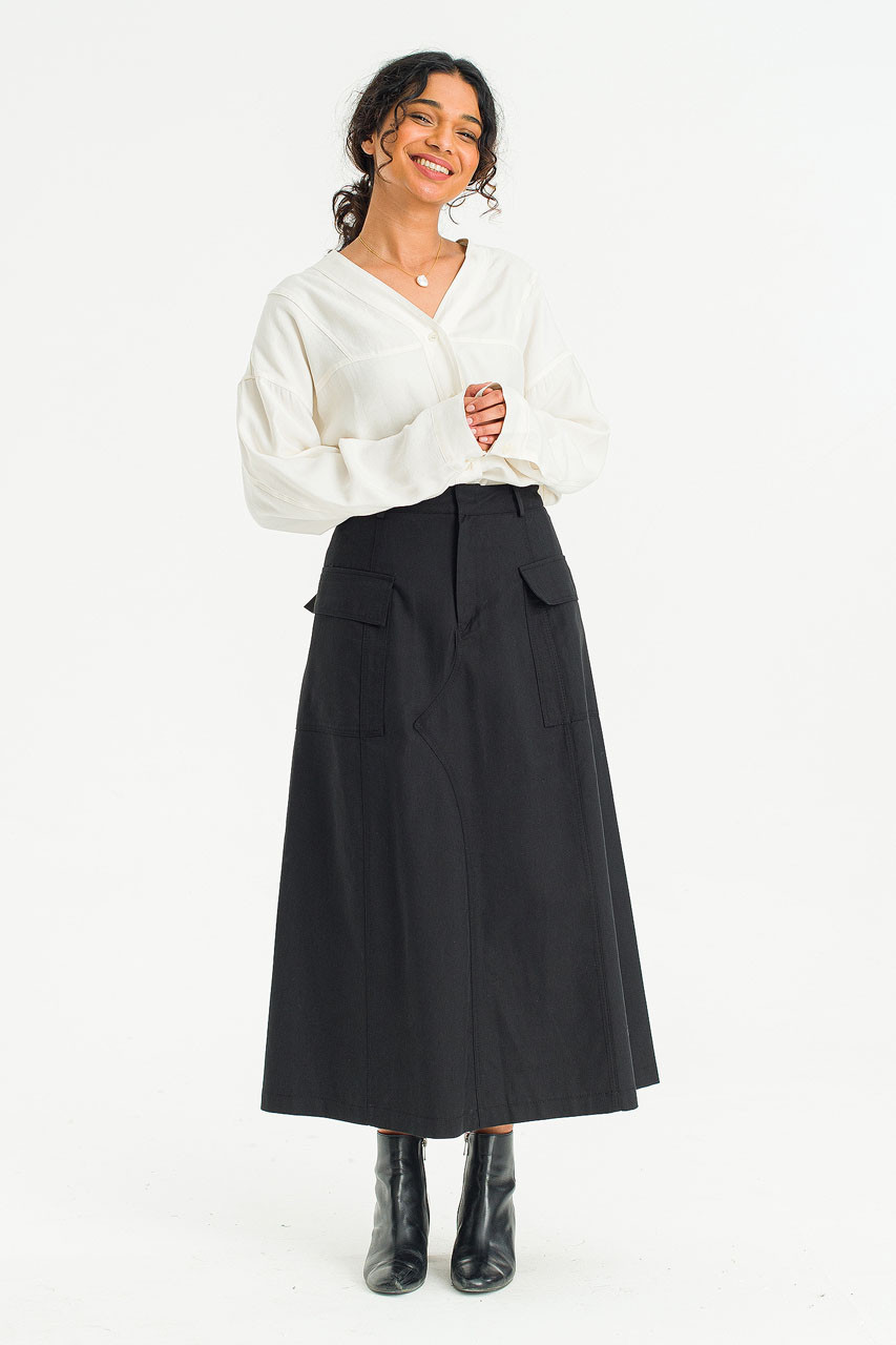 Rove Cargo Skirt, Black