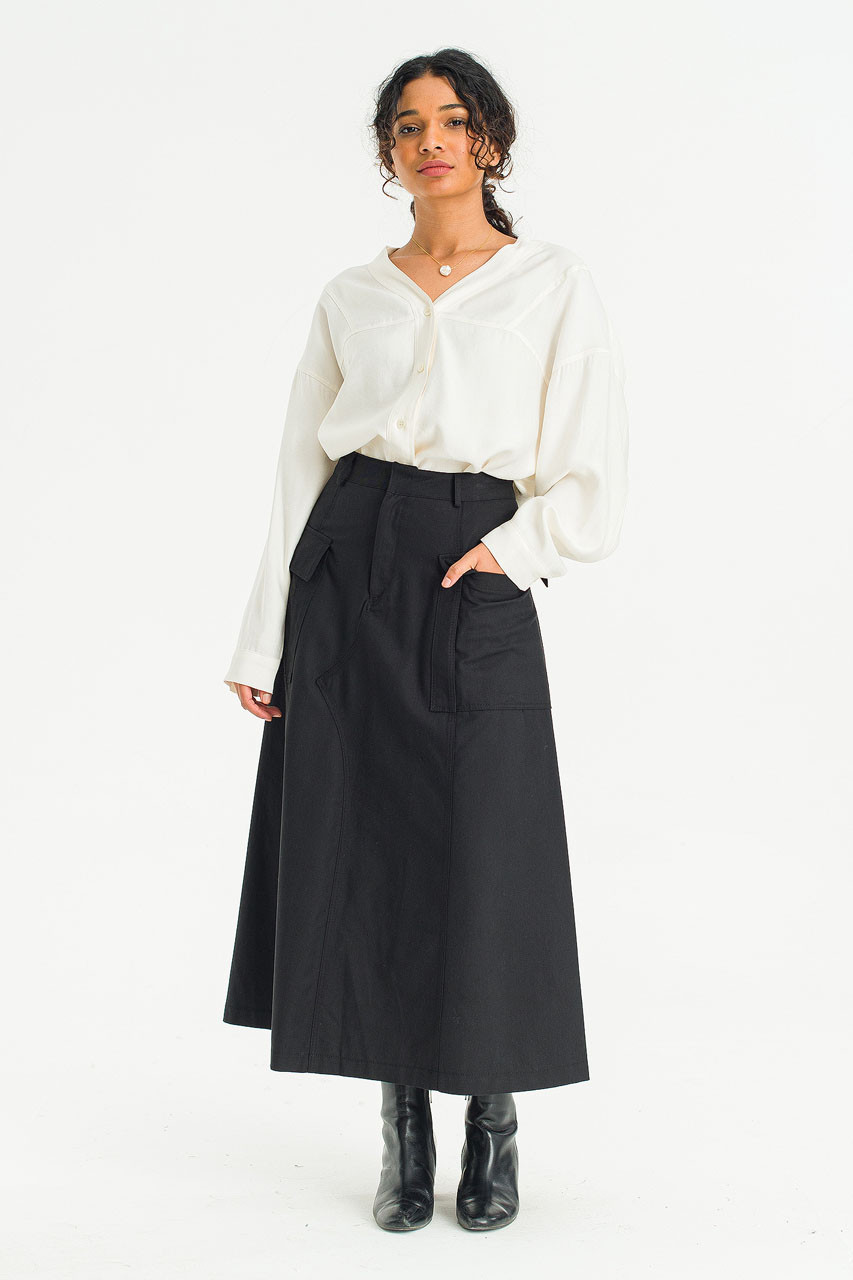 Rove Cargo Skirt, Black