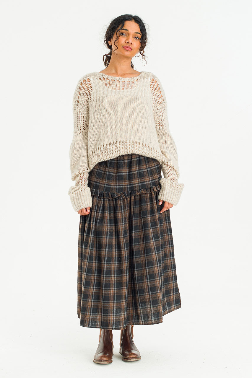 pleats coco skirt Sサイズ check