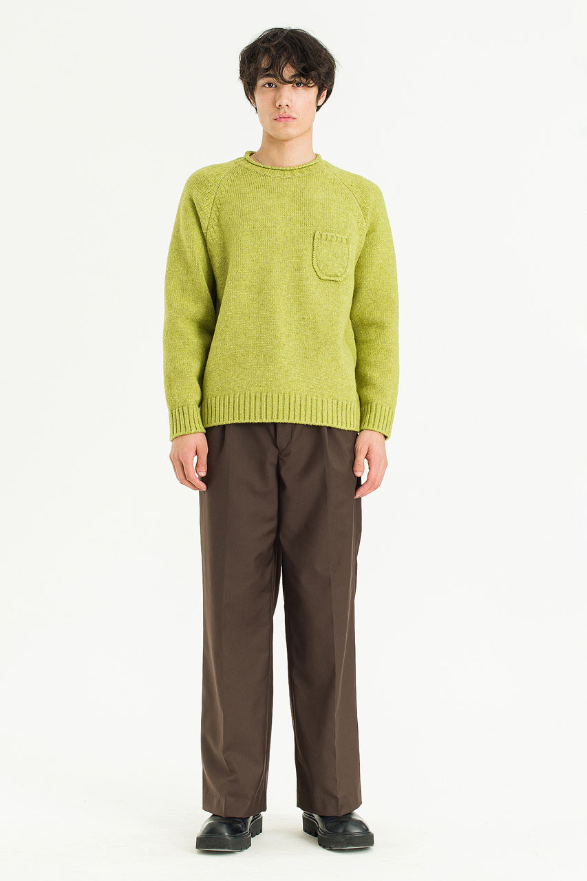 Menswear | Boxy Pocket Knit, Pea