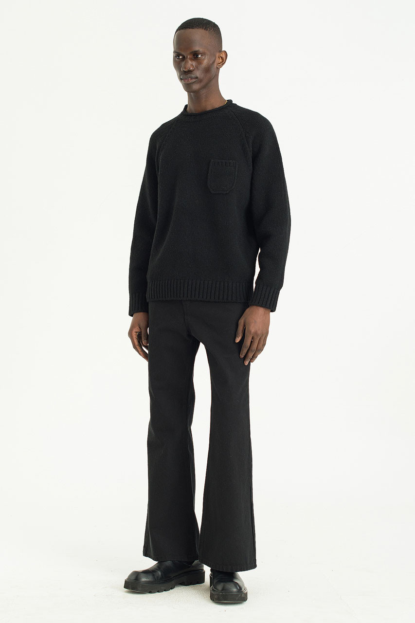 Menswear | Boxy Pocket Knit, Black