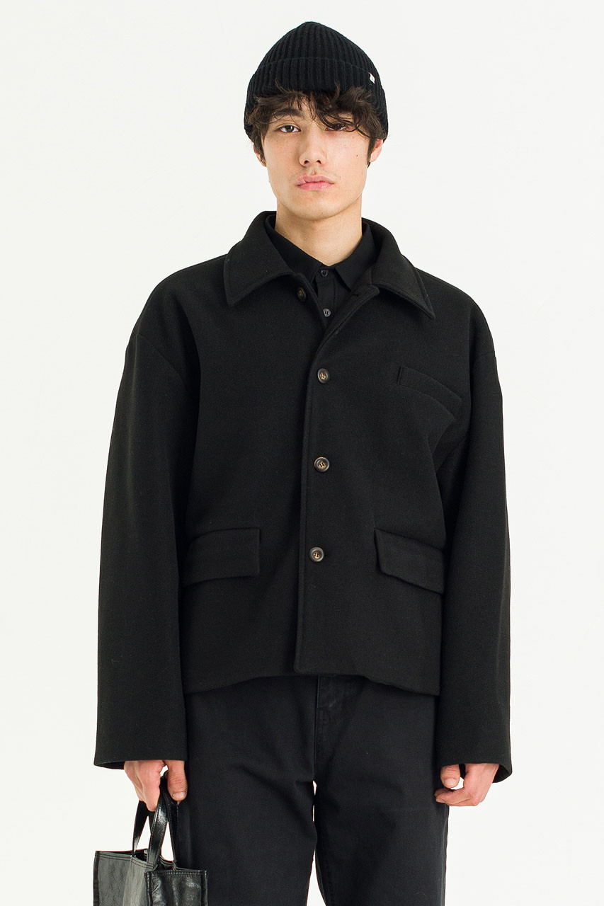 Menswear | Boxy Wool Jacket, Black