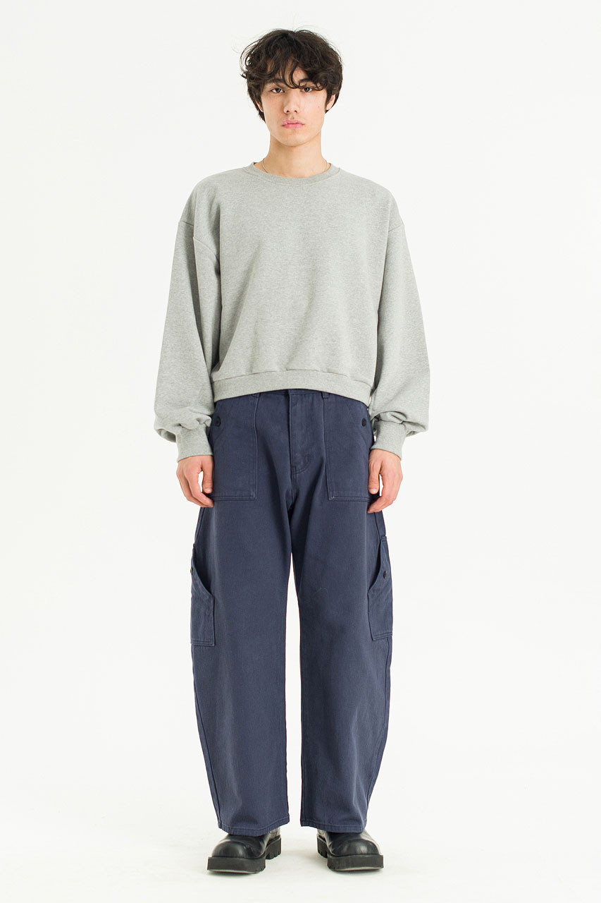 Menswear | Curved Fatigue Pants, Navy