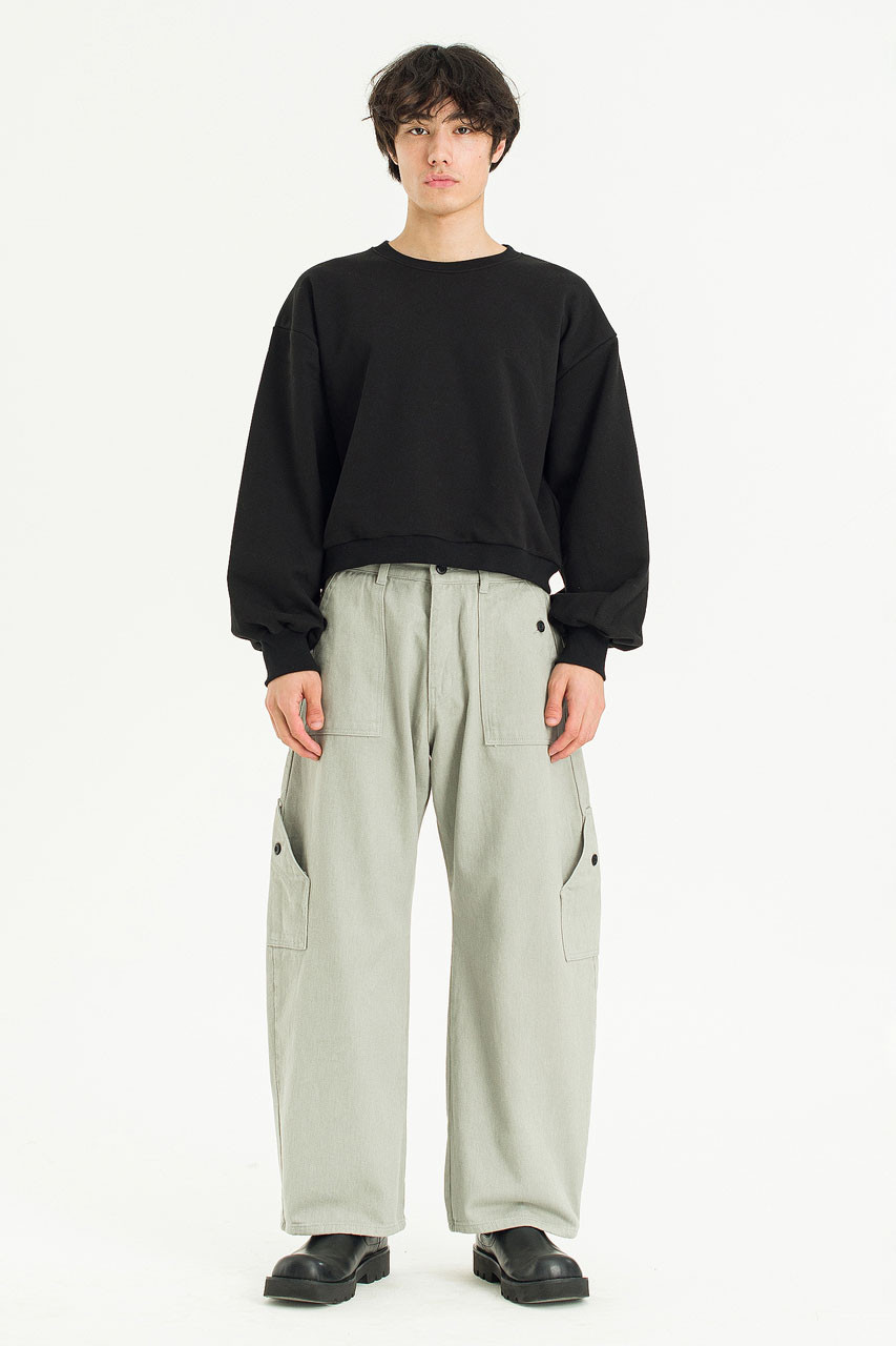 Menswear | Cropped Sweatshirt, Black