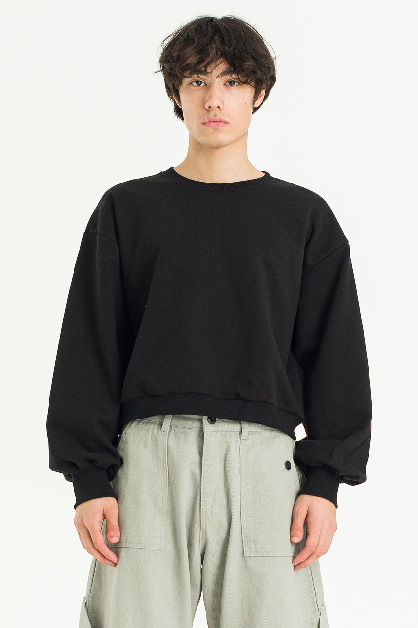 Menswear | Cropped Sweatshirt, Black
