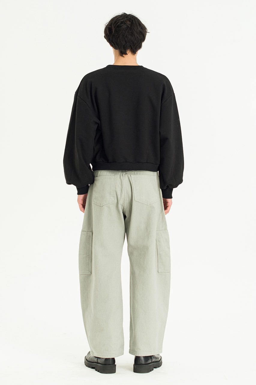 Menswear | Cropped Sweatshirt, Black