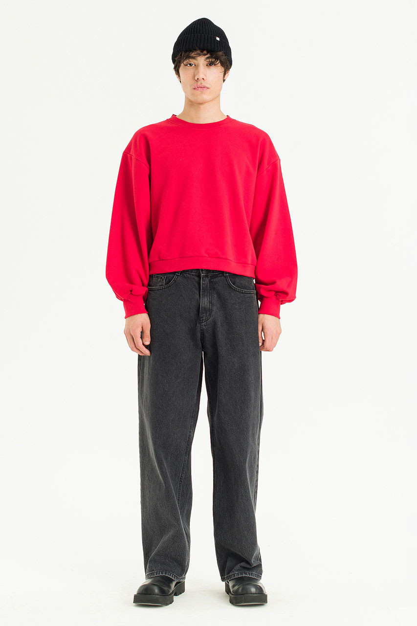 Menswear | Cropped Sweatshirt, Red