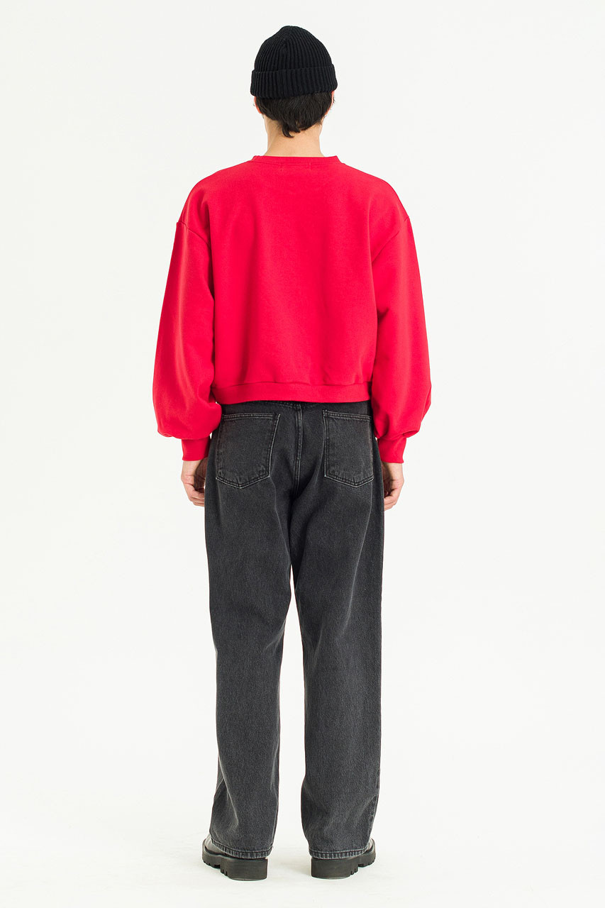 Menswear | Cropped Sweatshirt, Red