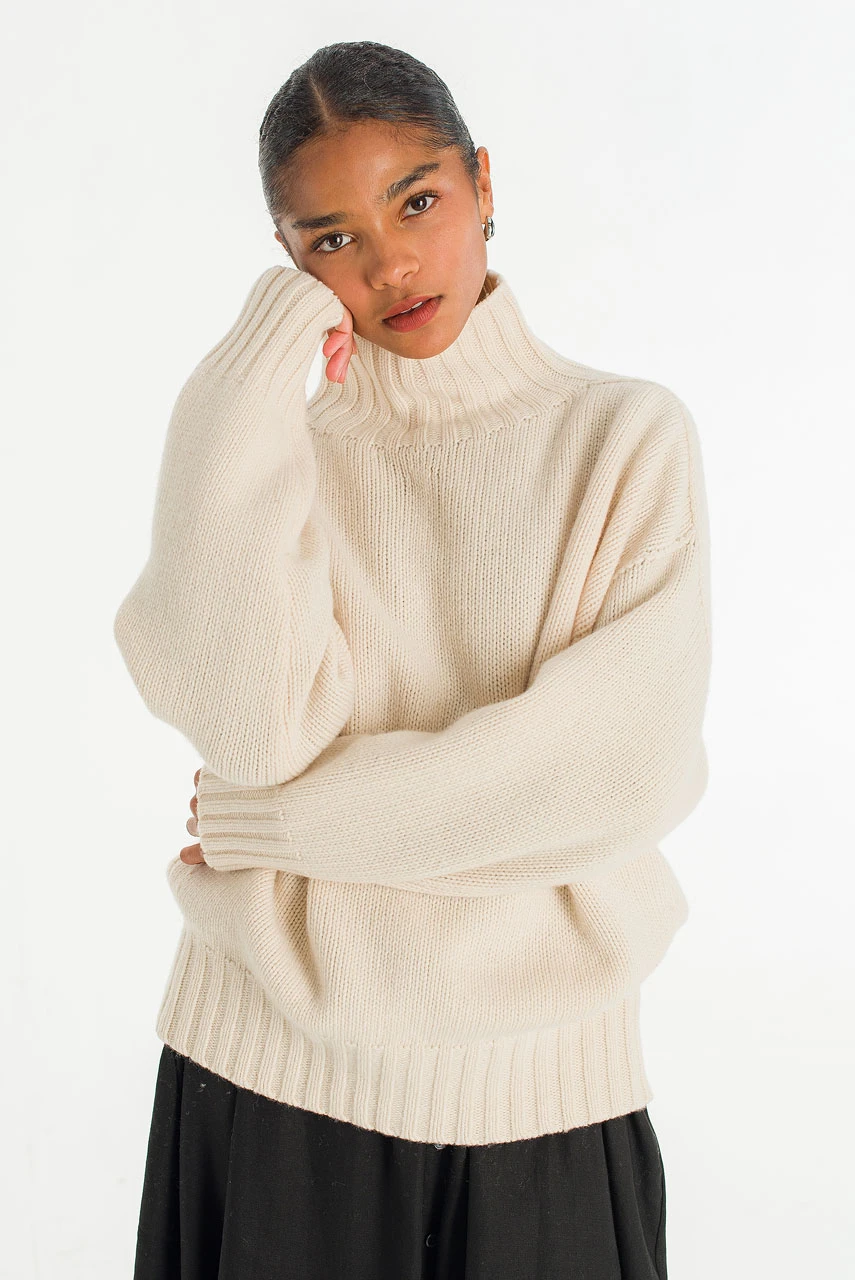 Loose Fit Soft Knit, Ivory