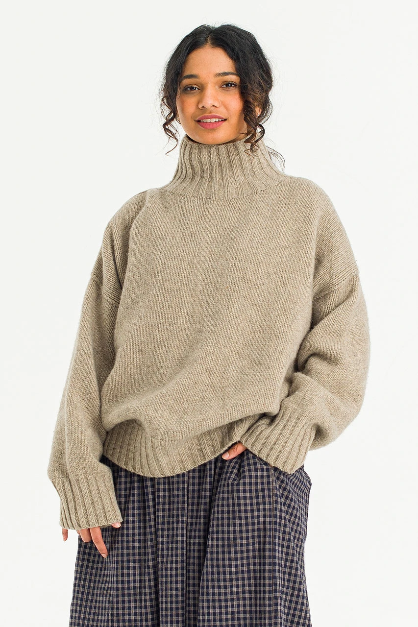 Loose Fit Soft Knit, Wood