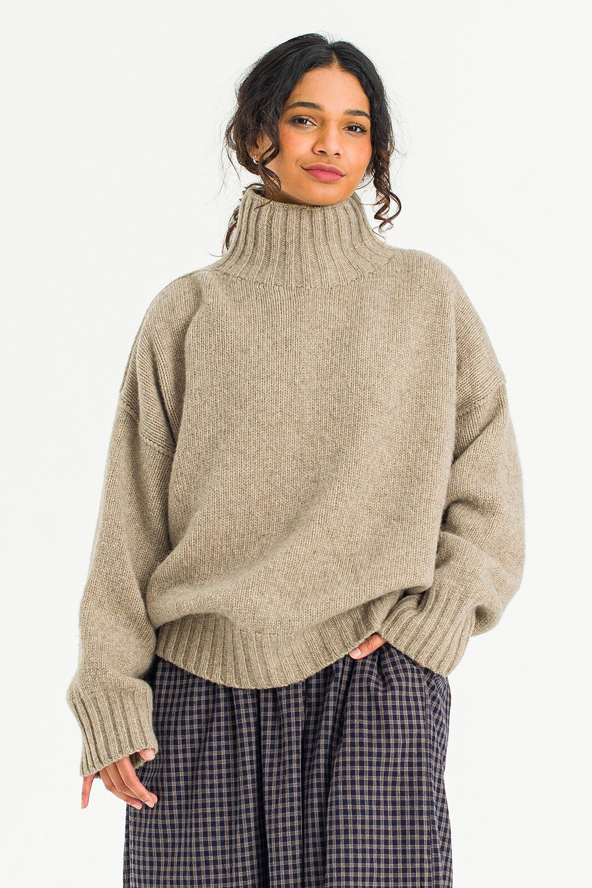 Loose Fit Soft Knit, Wood