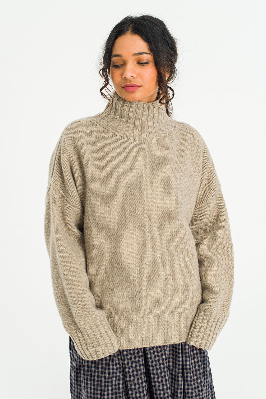 Loose Fit Soft Knit, Wood
